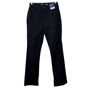 NWT Old Navy Extra High Rise Kicker Boot Cut buttonfly black jeans women’s sz 2